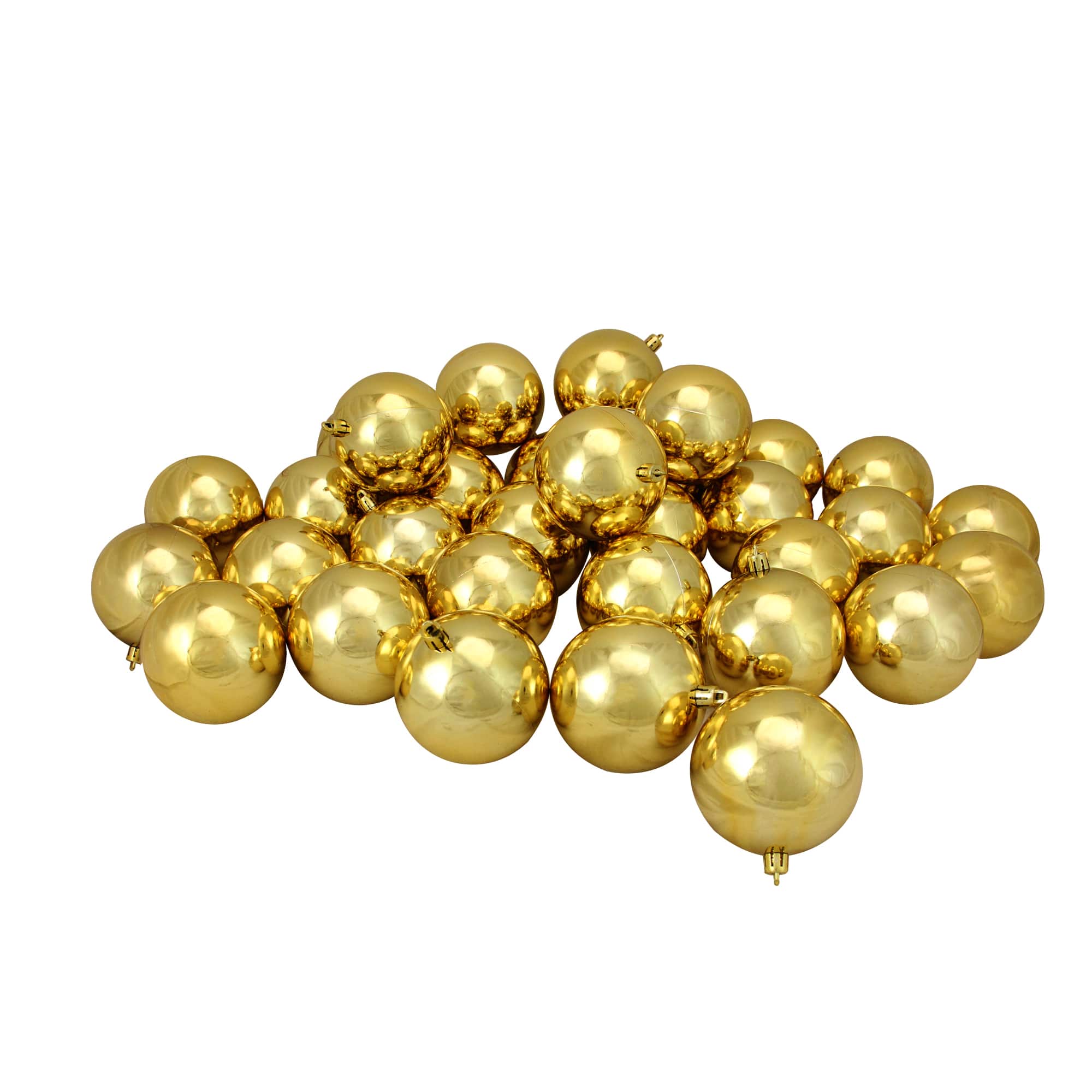 60ct. 2.5" Vegas Gold Shatterproof Shiny Christmas Ball Ornaments